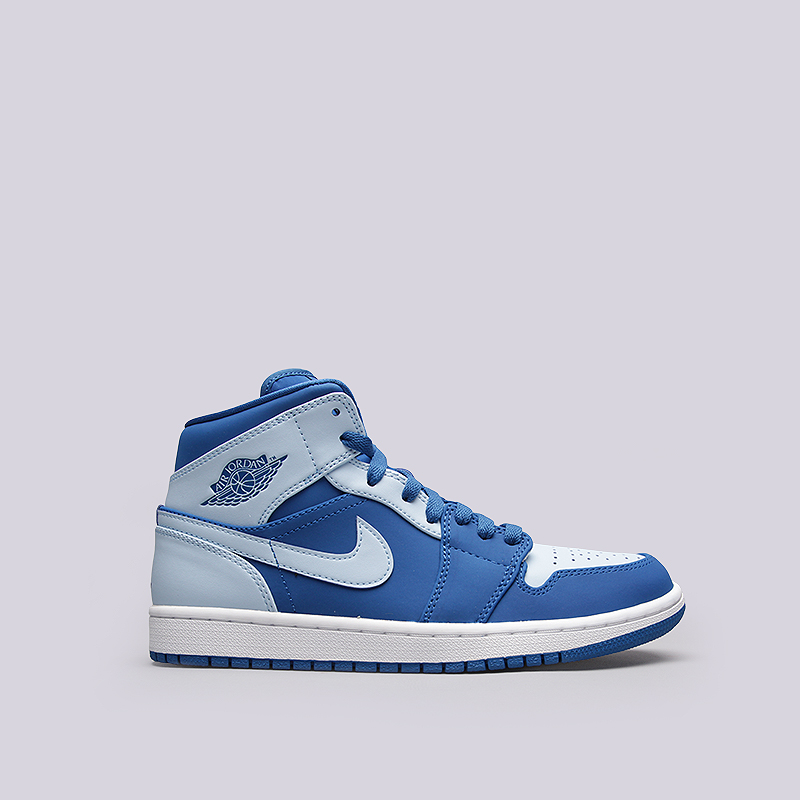 мужские синие кроссовки Jordan 1 Retro Mid 554724-400 - цена, описание, фото 1